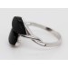 Ring Silber 925 rhodiniert schwarze Onyx Edelsteine