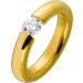 Spannring 0.50 F VSI Silber 925 Gelbgold vergoldet Lab Grown Diamant