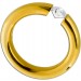 Spannring 0.50 F VSI Silber 925 Gelbgold vergoldet Lab Grown Diamant