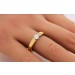 Spannring 0.50 F VSI Silber 925 Gelbgold vergoldet Lab Grown Diamant