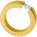 Brillant Spannring 0.50ct F VSI Silber 925 Gelbgold Lab Grown Diamant