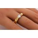 Brillant Spannring 0.50ct F VSI Silber 925 Gelbgold Lab Grown Diamant