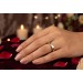 Brillant Spannring 0.50ct F VSI Silber 925 Gelbgold Lab Grown Diamant