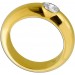 Solitärring 0.50ct F VSI Silber 925 Gelbgold vergoldet Lab Grown Diamant