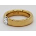 Solitärring 0.50ct F VSI Silber 925 Gelbgold vergoldet Lab Grown Diamant 
