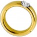 Solitärring 0.50ct F VSI Silber 925 Gelbgold vergoldet Lab Grown Diamant 