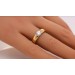 Solitärring 0.50ct F VSI Silber 925 Gelbgold vergoldet Lab Grown Diamant 