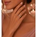 Memoire Ring 0.50ct F VSI Silber 925 Lab Grown Diamanten 