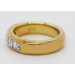Brillantring 0.50ct F VSI Silber 925 Gelbgold vergoldet 5 Lab Grown Diamanten