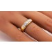 Brillantring 0.50ct F VSI Silber 925 Gelbgold vergoldet 5 Lab Grown Diamanten