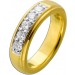 Brillantring 0.50ct F VSI Silber 925 Gelbgold vergoldet 5 Lab Grown Diamanten
