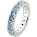 Memoire Alliance Ring Silber 925 hellblaue Zirkonia Steine  