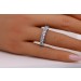 Memoire Alliance Ring Silber 925 hellblaue Zirkonia Steine  