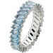 Memoire Alliance Ring Silber 925 hellblaue Zirkonia Steine 