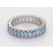 Memoire Alliance Ring Silber 925 hellblaue Zirkonia Steine 