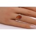 Bernstein Ring Sterling Silber 925 cognac brauner Edelstein 14.6mm
