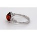 Bernstein Ring Sterling Silber 925 cognac brauner Edelstein 9.2mm