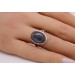 Labradorit Ring Silber 925 grün blauer Edelstein 10ct