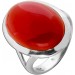 Karneol Ring Silber 925 orange roter Edelstein 10ct