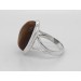 Tigerauge Ring Silber 925 braun goldener Edelstein 13ct