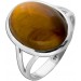Tigerauge Ring Silber 925 gold brauner Edelstein 10ct