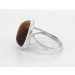 Tigerauge Ring Silber 925 gold brauner Edelstein 10ct