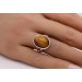 Tigerauge Ring Silber 925 gold brauner Edelstein 10ct