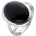 Onyx Ring Silber 925 schwarzer Edelstein 10ct