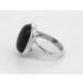 Onyx Ring Silber 925 schwarzer Edelstein 10ct