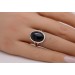 Onyx Ring Silber 925 schwarzer Edelstein 10ct