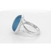 Chalzedon Ring Silber 925 himmelblauer Edelstein 15ct
