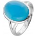 Chalzedon Ring Silber 925 himmelblauer Edelstein 10ct
