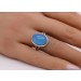 Chalzedon Ring Silber 925 himmelblauer Edelstein 10ct