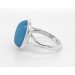 Chalzedon Ring Silber 925 himmelblauer Edelstein 10ct