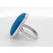 Chalzedon Ring Silber 925 himmelblauer Edelstein 17.50ct