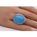 Chalzedon Ring Silber 925 himmelblauer Edelstein 17.50ct