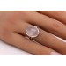 Rosenquarz Ring Silber 925 rosa Edelstein 10ct