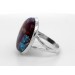Türkis Ring Silber 925 blauer Kupfer Edelstein 10ct