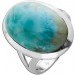 Larimar Ring Silber 925 himmelblauer Edelstein 10ct