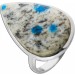 Jaspis Ring Silber 925 Azurit Granat Edelstein 15ct