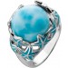 Larimar Ring Silber 925 himmelblauer Edelstein 16.9ct