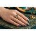 Topas Ring Silber 925 vergoldet Mystic Topas Chromdiopsid Zirkon Edelsteine