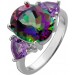 Amethyst Ring Silber 925 Mystic Topas Natur Edelsteine