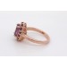 Amethyst Ring Silber 925 Rosegold vergoldet lila Edelsteine 3.1ct