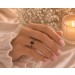 Spinell Ring Silber 925 vergoldet schwarze Zirkonia