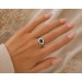 Onyx Ring Silber 925 nat schwarzer Onyx Edelstein 2.75ct