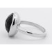 Onyx Ring Silber 925  nat schwarzer Onyx Edelstein 14ct