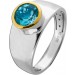 Blautopas Ring Silber 925 nat Sky Bluetopas Edelstein 2.35ct