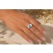 Blautopas Ring Silber 925 nat Sky Bluetopas Edelstein 2.35ct
