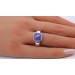 Tansanit Ring Silber 925 nat Tansanit Edelstein 5.0ct.